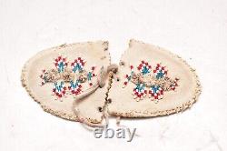 Antique Native American Cheyenne Indian Beaded Bag Pouch Panels