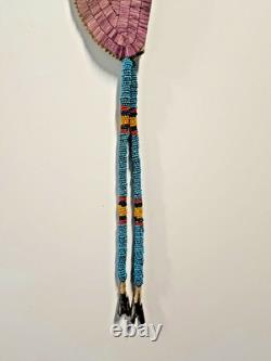Antique Native American Dakota Sioux Indian Quills & Beads Sheath & Knife