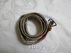 Antique Native American Hand Beaded Handmade Leather Belt 42.5'' Long GC