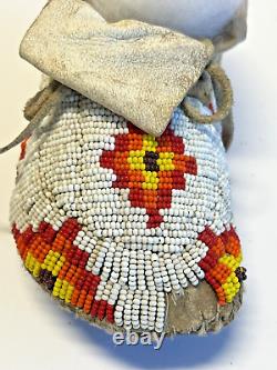 Antique Native American Indian Beaded Infant Moccasins Lot C