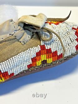 Antique Native American Indian Beaded Infant Moccasins Lot C