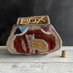 Antique Native American Indian Beaded Iroquois Mohawk Whimsy Beadwork Box