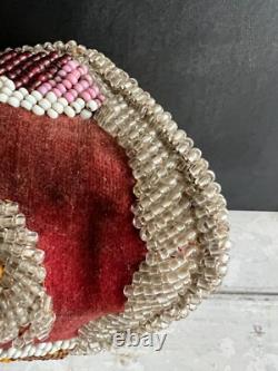 Antique Native American Indian Beaded Iroquois Mohawk Whimsy Beadwork Box
