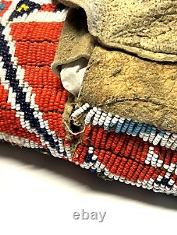 Antique Native American Indian Beaded Moccassins 1880's to 1910