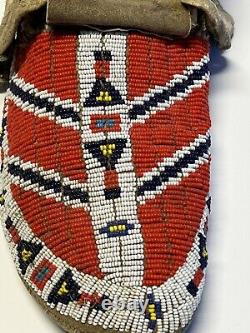 Antique Native American Indian Beaded Moccassins 1880's to 1910