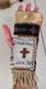 Antique Native American Indian Plains Bead Beaded Hide Pouch Bag Nebraska 1909