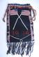 Antique Native American Iroquois Beaded Bag Double Sided American Flags 1914