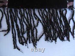 Antique Native American Iroquois Beaded Bag Double Sided American Flags 1914