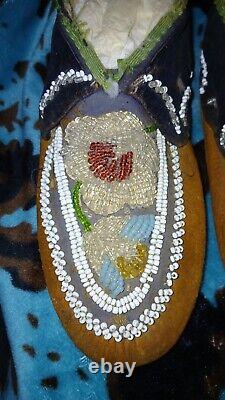 Antique Native American Iroquois Beaded Moccasins Superb Condition