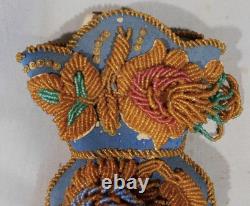 Antique Native American Iroquois Haudenosaunee shoe pin cushion ca. 1890s beaded
