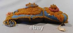 Antique Native American Iroquois Haudenosaunee shoe pin cushion ca. 1890s beaded