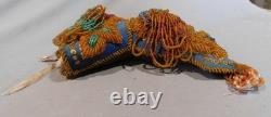 Antique Native American Iroquois Haudenosaunee shoe pin cushion ca. 1890s beaded