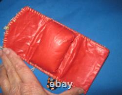 Antique Native American Iroquois Heavily Beaded Bag Whimsy Sewing Purse