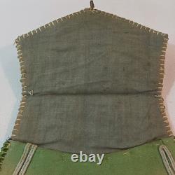 Antique Native American Iroquois or Mohawk beaded silk and velvet whimsy bag