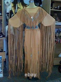 Antique Native American Northern Plains Fringed, Beaded Buckskin Wedding Dress