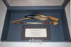 Antique Native American PLAINS INDIAN BUFFALO RIB DANCE BOW Beaded TRADE BEAD