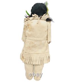 Antique Native American Plains Beaded Leather Doll B53