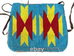 Antique Native American Plains Ceremonial Handmade Beaded Cuffs