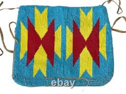 Antique Native American Plains Ceremonial Handmade Beaded Cuffs