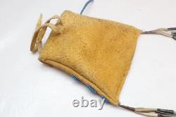 Antique Native American Plains Indian Beaded Lakota Sioux Tobacco Bag 7.5