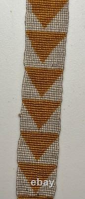 Antique Native American Plains Indian Ceremonial Beaded Sash Band Necklace #2