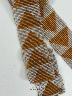 Antique Native American Plains Indian Ceremonial Beaded Sash Band Necklace #2