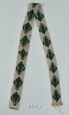 Antique Native American Plains Indian Ceremonial Beaded Sash Band Necklace #3