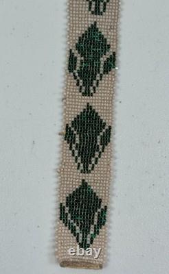 Antique Native American Plains Indian Ceremonial Beaded Sash Band Necklace #3