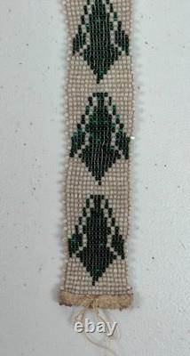 Antique Native American Plains Indian Ceremonial Beaded Sash Band Necklace #3