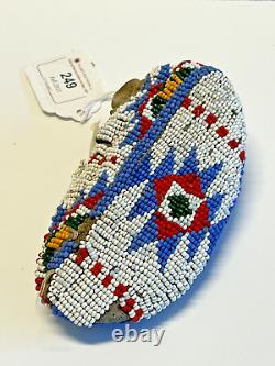 Antique Native American Sioux Indian Beaded Baby Moccasins 1870s to 1910