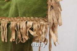 Antique Native American Sioux Indian beaded childs Dance dress & Over shirt