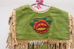 Antique Native American Sioux Indian beaded childs Dance dress & Over shirt
