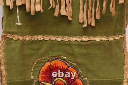 Antique Native American Sioux Indian beaded childs Dance dress & Over shirt