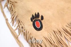 Antique Native American Sioux Indian beaded hide child Dance dress & Over shirt