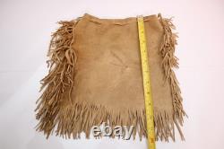 Antique Native American Sioux Indian beaded hide child Dance dress & Over shirt