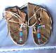 Antique Native American beaded moccasins Shoshone leather deerskin Bannock Crow