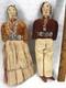 Antique Native American dolls pair man woman 8 in. Apache Southwest signed 1800