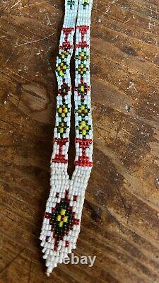 Antique Native North American Beaded Handmade Beadwork Beaded Necklace