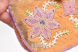 Antique Northwest Coast NATIVE AMERICAN INDIAN BEADED MEDICINE BAG / POUCH