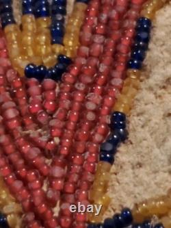 Antique OLD Native American Indian beaded Dakota Eastern Sioux vest 19th c