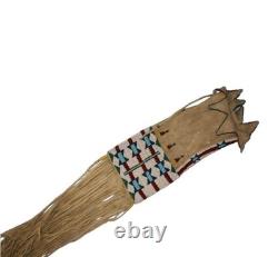 Antique Old Cheyenne Native American Style Plains Indian Beaded Tobacco Pipe Bag
