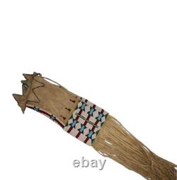 Antique Old Cheyenne Native American Style Plains Indian Beaded Tobacco Pipe Bag
