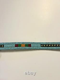 Antique Original Native American Indian Beaded Belt 29 Handmade 1880s-1900s