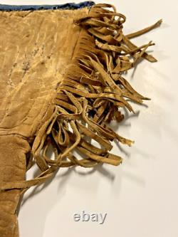 Antique Original Native American Indian Beaded Gloves Gauntlets 1890s-1900s