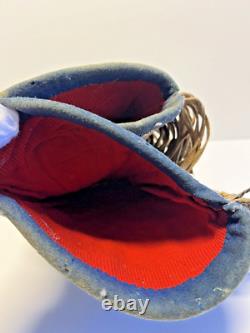 Antique Original Native American Indian Beaded Gloves Gauntlets 1890s-1900s