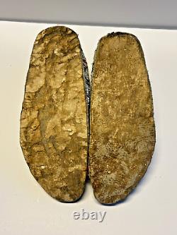 Antique Original Native American Indian Beaded Moccasins Late 1880's Lot K