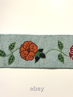 Antique Original Native American Indian Beaded Sash Belt Early 1900's