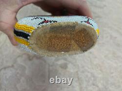 Antique PAIUTE Beaded Bottle FOLK ART Native American First Nations Beadwork