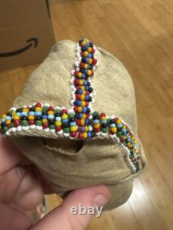 Antique Plains Native American Beaded Moccasins Northern Plains c. 1880-1910