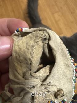 Antique Plains Native American Beaded Moccasins Northern Plains c. 1880-1910
